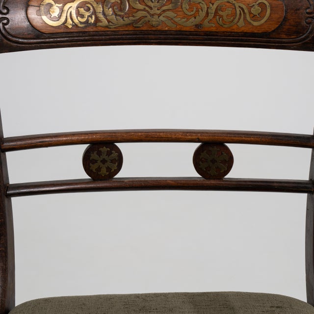 Wood 19th Century Regency Sabre-Leg Armchair For Sale - Image 7 of 17