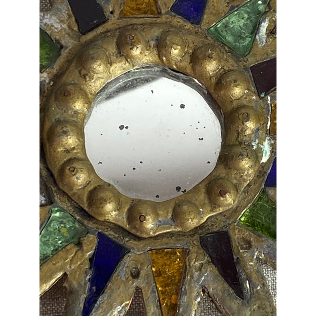 Sunburst Mirror in Lead in the style of Line Vautrin, 1960s For Sale - Image 9 of 17