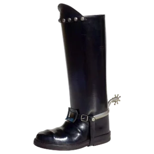 Leather Cowboy Boot Umbrella Stand, 1950s
