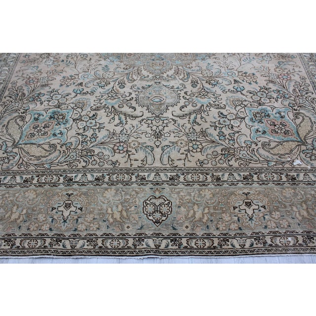 Extra Large Vintage Turkish Area Rug - 114"x153" For Sale - Image 9 of 13