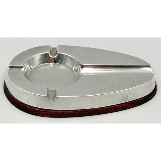 1960s Alfred Dunhill English Silver-Plated Service Ashtray and Cigar Tray For Sale - Image 9 of 14