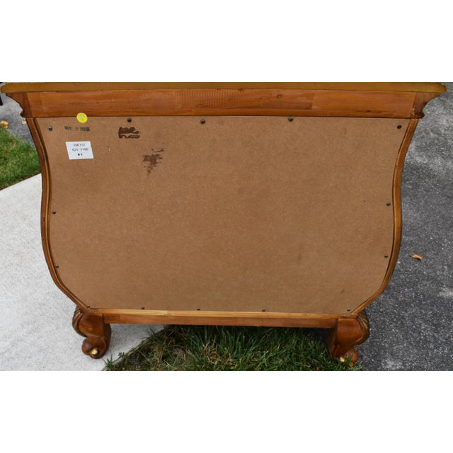 Legacy Carved Pine Chest Bombe French Provincial 3 Drawer Bachelors Chest W/Gold For Sale - Image 15 of 15