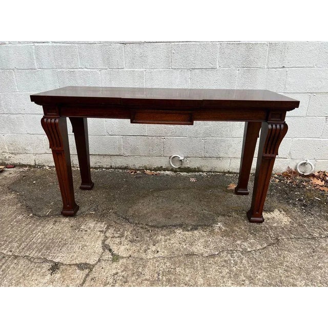 Late 20th Century Late 20th Century Hickory Chair Furniture Emprire Style Solid Cherry Console Table For Sale - Image 5 of 11