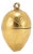 Vintage 18k Yellow Gold Engraved Egg Form Screw-Top Locket Charm Pendant For Sale