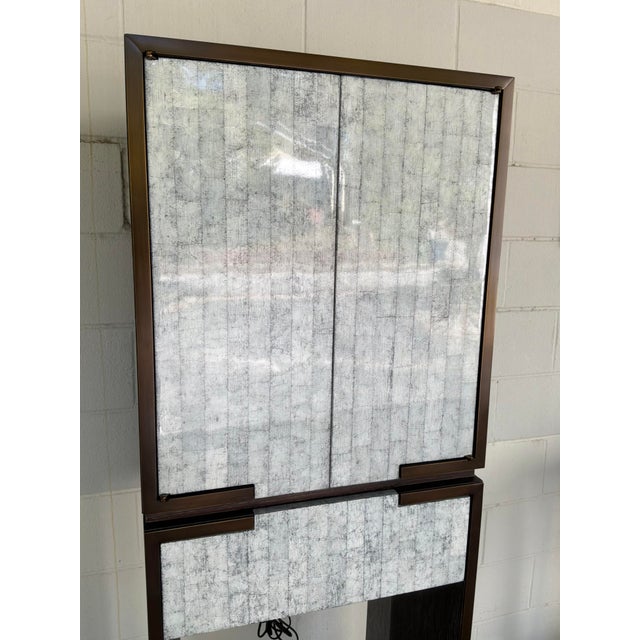 Jonathan Charles Modern Eggshell Gaia Bar Cabinet For Sale In Atlanta - Image 6 of 8
