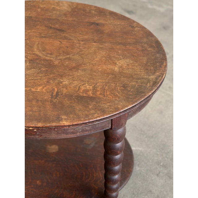 1940s Vintage Bobbin Leg Side Table For Sale - Image 5 of 12