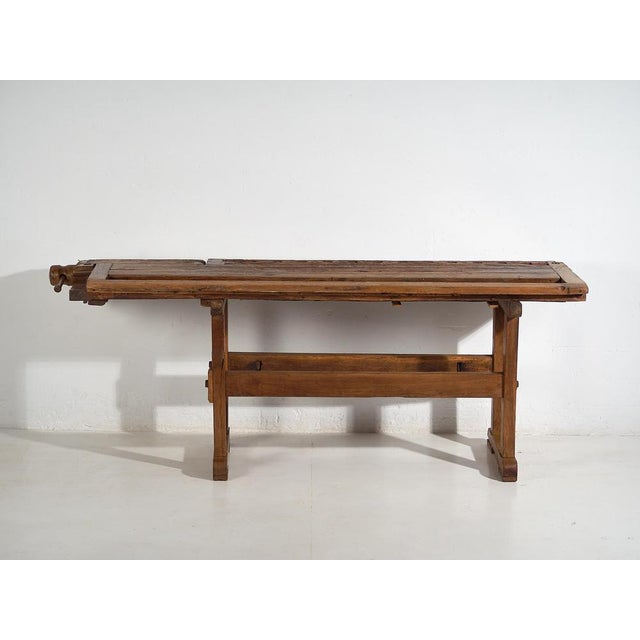 Elm Carpenter's Table, 1920s For Sale - Image 9 of 17