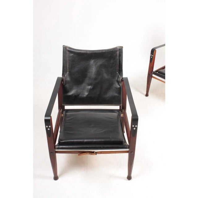 Set of Mid-Century Leather Lounge Chairs by Kaare Klint for Rud. Rasmussen, 1960s For Sale - Image 12 of 14