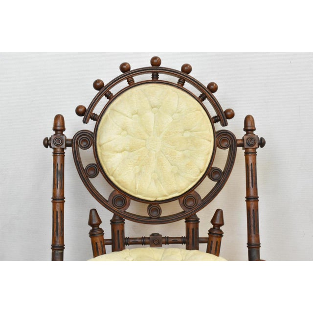 George Hunzinger Chair Late 19th Century Hunzinger Walnut Side Chair, Outstanding Museum Quality For Sale In Portland, OR - Image 6 of 11