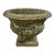 Vintage Asheville Estate Cast Stone Basket Weave Planters For Sale