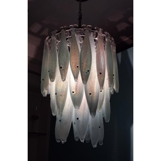 Blue Blue Silver Herring Chandelier by Richard Rooze For Sale - Image 8 of 10