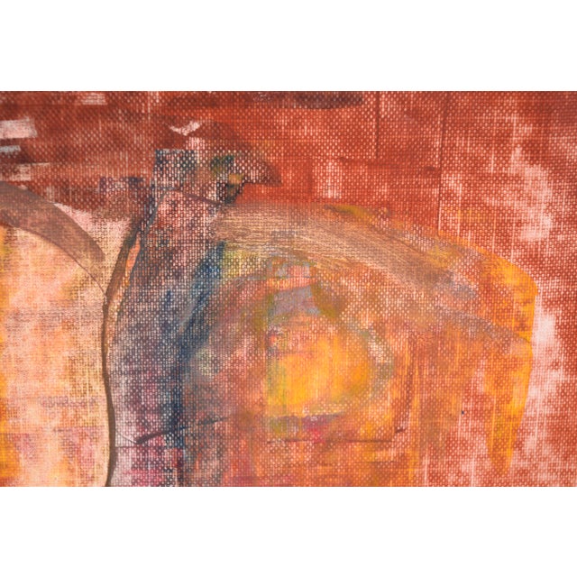 Stone Faces Buddha - Abstract Portrait in Acrylic on Textured Paper by Stone Faces Buddha - Abstract Portrait in Acrylic on Textured Paper For Sale In Monterey, CA - Image 6 of 7