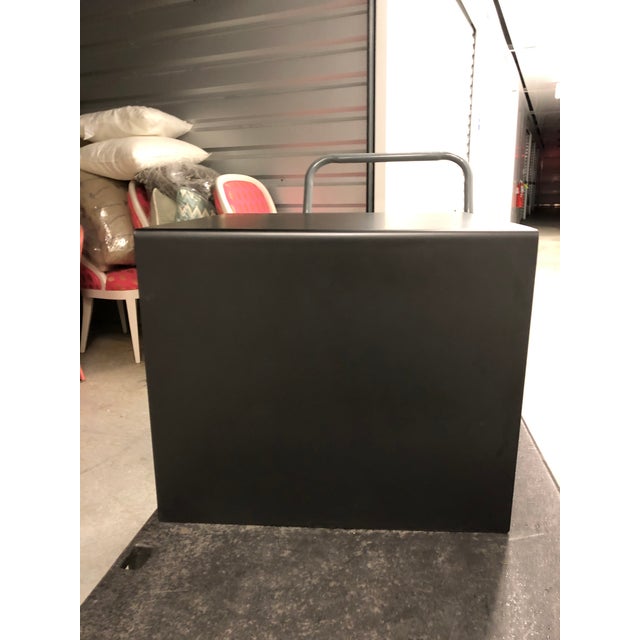 Contemporary Yves Black Metal Side Table For Sale - Image 3 of 6