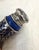1950s Vintage F. B Rogers Cobalt Blue W/Silverplate Case Salt & Pepper Set For Sale - Image 5 of 5