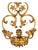 Beautiful vintage tole 3-arm candle sconce // Italian toleware // gilt // gold leaf // made in Italy // grandmillenial decor // preppy For Sale