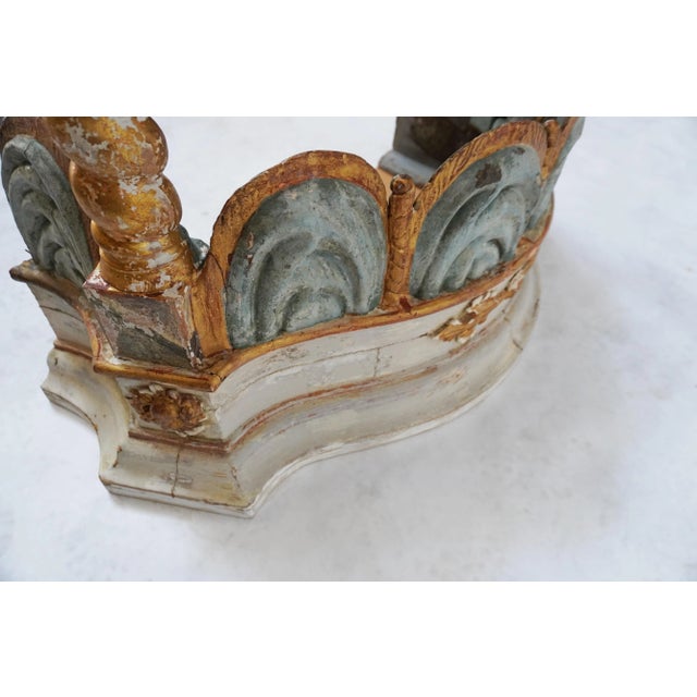 Antique White Pair of 19th Century Italian Painted & Parcel Gilt Consoles by Mla For Sale - Image 8 of 18