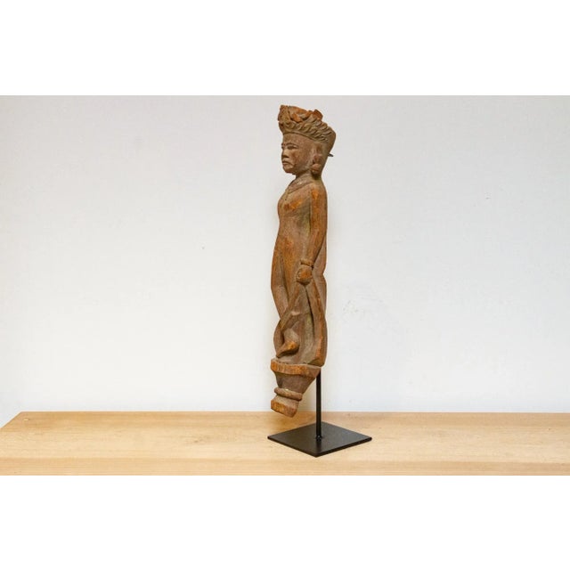 Brown 1800's Indian Celestial Musician Figure For Sale - Image 8 of 10