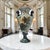 Monumental Jean Pouyat Limoges hand-painted scenic amphora vase dating to the late Art Nouveau and Edwardian period,...
