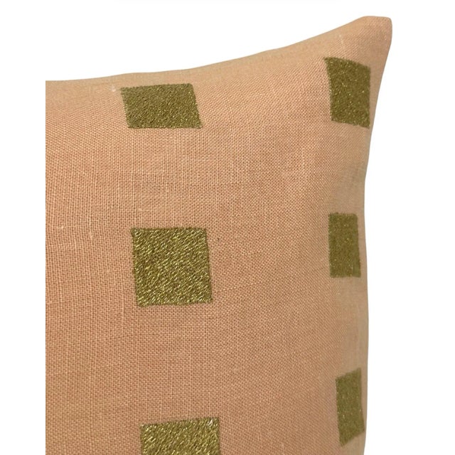 Traditional Chalet Pillow Cover Is Shell Gold, 12x20 Pillow For Sale - Image 3 of 3
