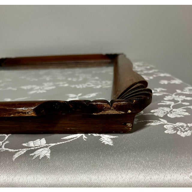 Grand Antique Mahogany Shell-Carved Gallery Tray For Sale - Image 14 of 18