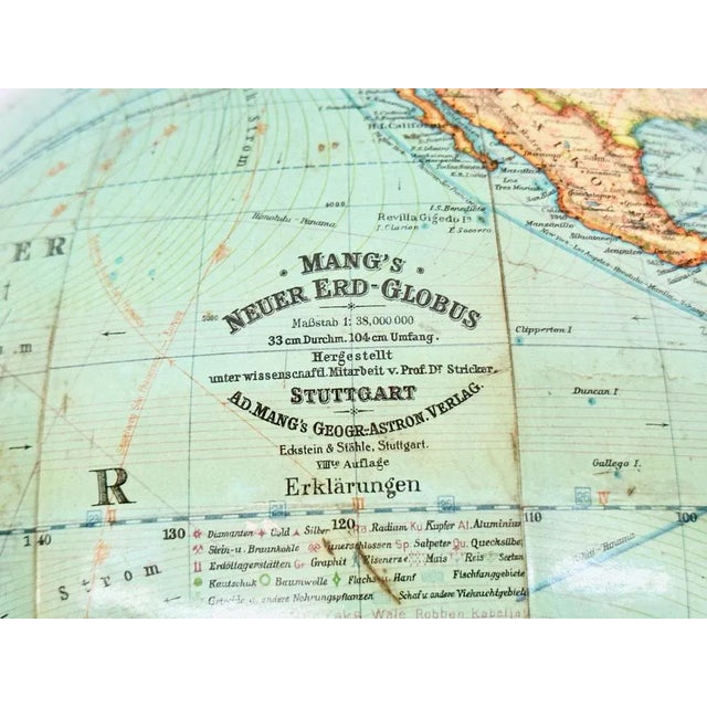 Art Deco Mangs New World Globe, 1936 For Sale - Image 3 of 12