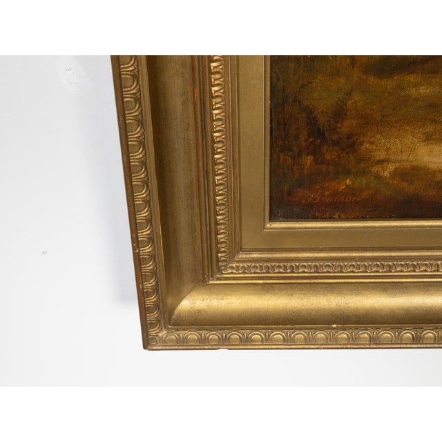 English Oil on Canvas Painting Depicting a Bloodhound Dog, Signed and Dated For Sale - Image 10 of 12