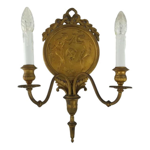 Empire Wall Light with Mythological Motif For Sale