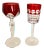 Faberge Red Crystal Cordial Glasses - a Pair For Sale