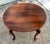 Wood Vintage Statton Oval Queen Anne Style Cherry Side Table W/Drawer For Sale - Image 7 of 12