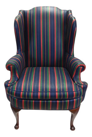 Late 20th Century Hickory Chair Company Historic James River Collection Queen Anne Wingback Chair