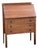 Antique Early 20th Century Quarter Sawn Oak Drop Front Secretary With Drawers - Solid Wood Accent Chest With Ring Pulls For Sale