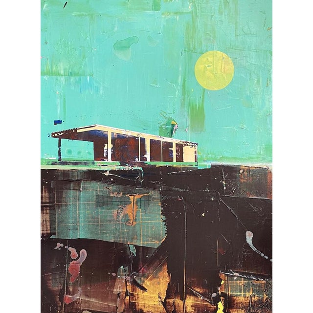 Dan Parry-Jones, Cabin with Turquoise Sky, 2025, Mixed Media For Sale - Image 18 of 18