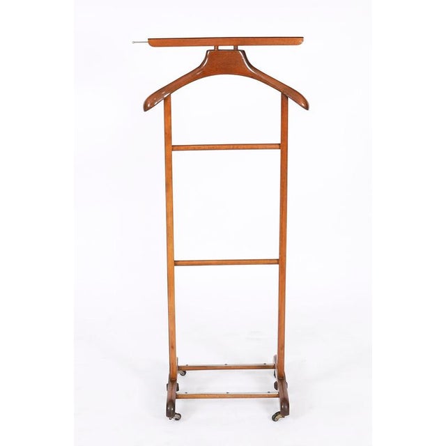 Wood Vintage Edwardian Style Walnut Valet Clothes Stand For Sale - Image 7 of 10