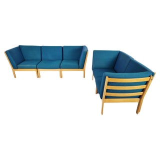 GE280 Modular Sofa by Hans Wegner for Getama, 1980s, Set of 5 For Sale