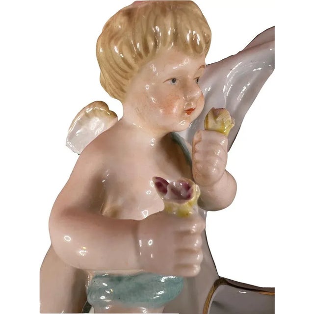 Putti Wall Decor in Meissen Porcelain, 1920s For Sale - Image 3 of 9