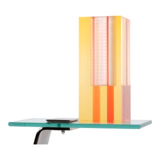 Rare Plexiglass Vase by Luca Bonato for Fusina For Sale
