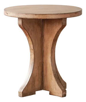 Matthew Izzo Home Brutus Round Upcycled Pine Wood Side Table