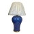 Lauren Ralph Lauren High Gloss Cobalt Blue Ceramic & Brass Table Lamp With Original Shade For Sale