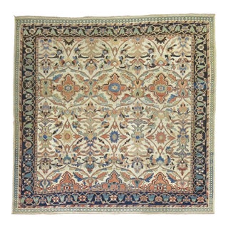 Rare Antique Persian Rug - 9'10" x 10'8" For Sale