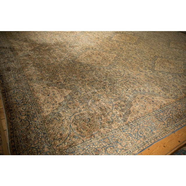 Vintage Tea Washed Kerman Carpet - 10'11" x 19'1" For Sale - Image 10 of 17