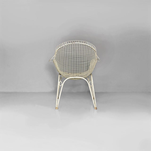 1950s Italian White Iron Outdoor Chair, 1950s For Sale - Image 5 of 14
