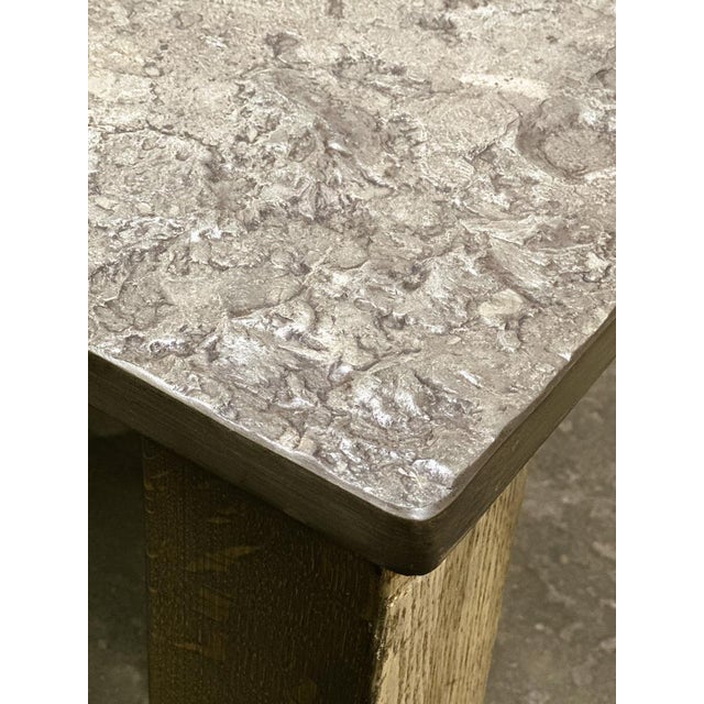 French Slate & Oak Coffee Table, 1970s For Sale - Image 6 of 12