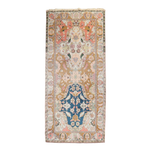 Vintage Indian Lahore Small Gallery Rug For Sale