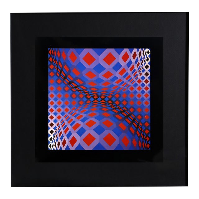 Victor Vasarely, Ondocto X, Offset Lithograph For Sale