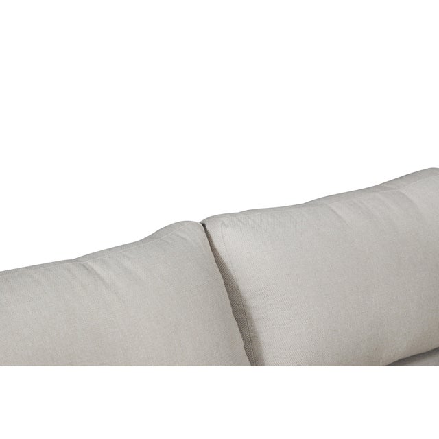 2020s Paradiso Teak Wood Sofa Natural Look - Gray Fabric For Sale - Image 5 of 12