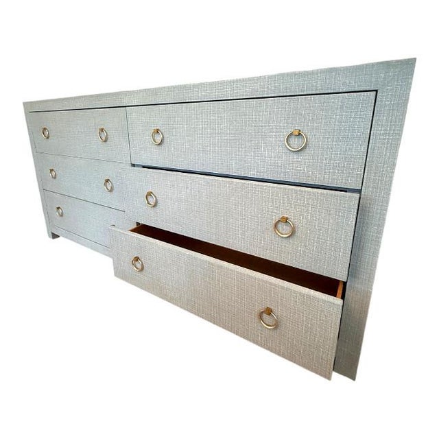 Serena & Lily Driftway 6 Drawer Hand Painted Linen Dresser For Sale In West Palm - Image 6 of 8