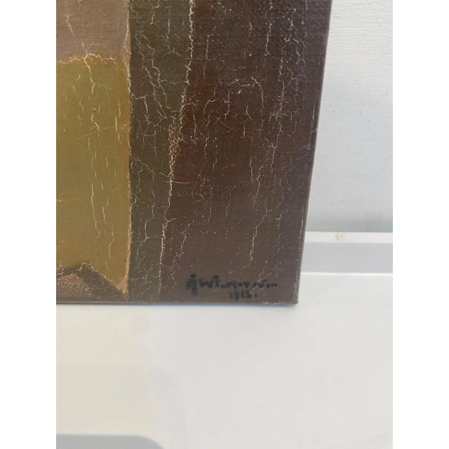 Textile Mid-Century "Motiv Italien" Abstract Landscape Painting by Åke Wickström For Sale - Image 7 of 7