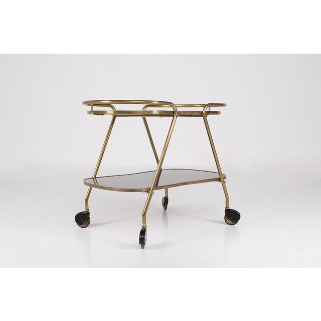 Trolley in Brass and Formica from Ilse Möbel, 1960s For Sale - Image 6 of 6
