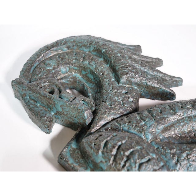 Black Mid-Century Bronze Horse Wall Figurine, 1960s For Sale - Image 8 of 9