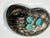 Vintage Native American, Claw Turquoise and Sterling Silver Belt Buckle For Sale In South Bend - Image 6 of 10